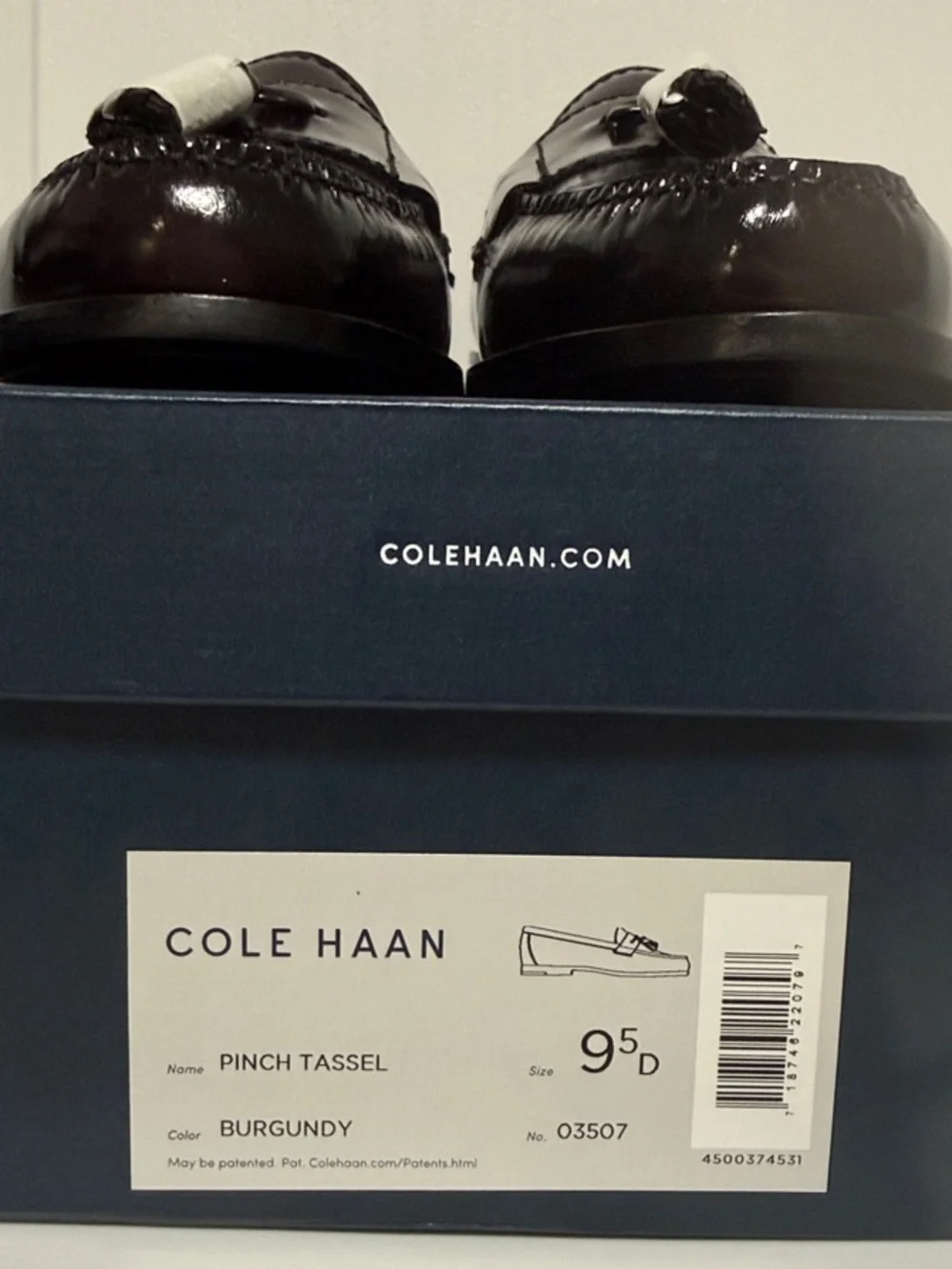 New Cole Haan Men’s Burgundy Pinch Tassel Loafers